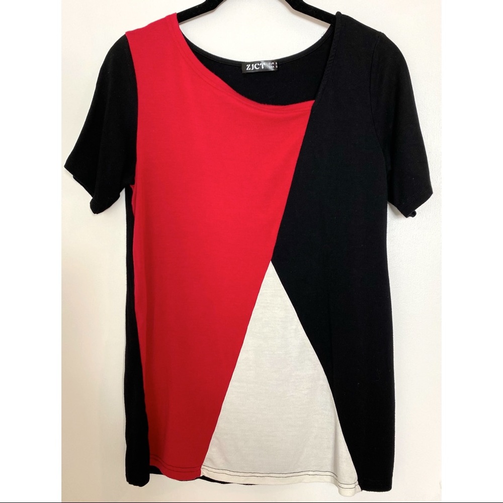 Color Block Short Sleeve Shirt